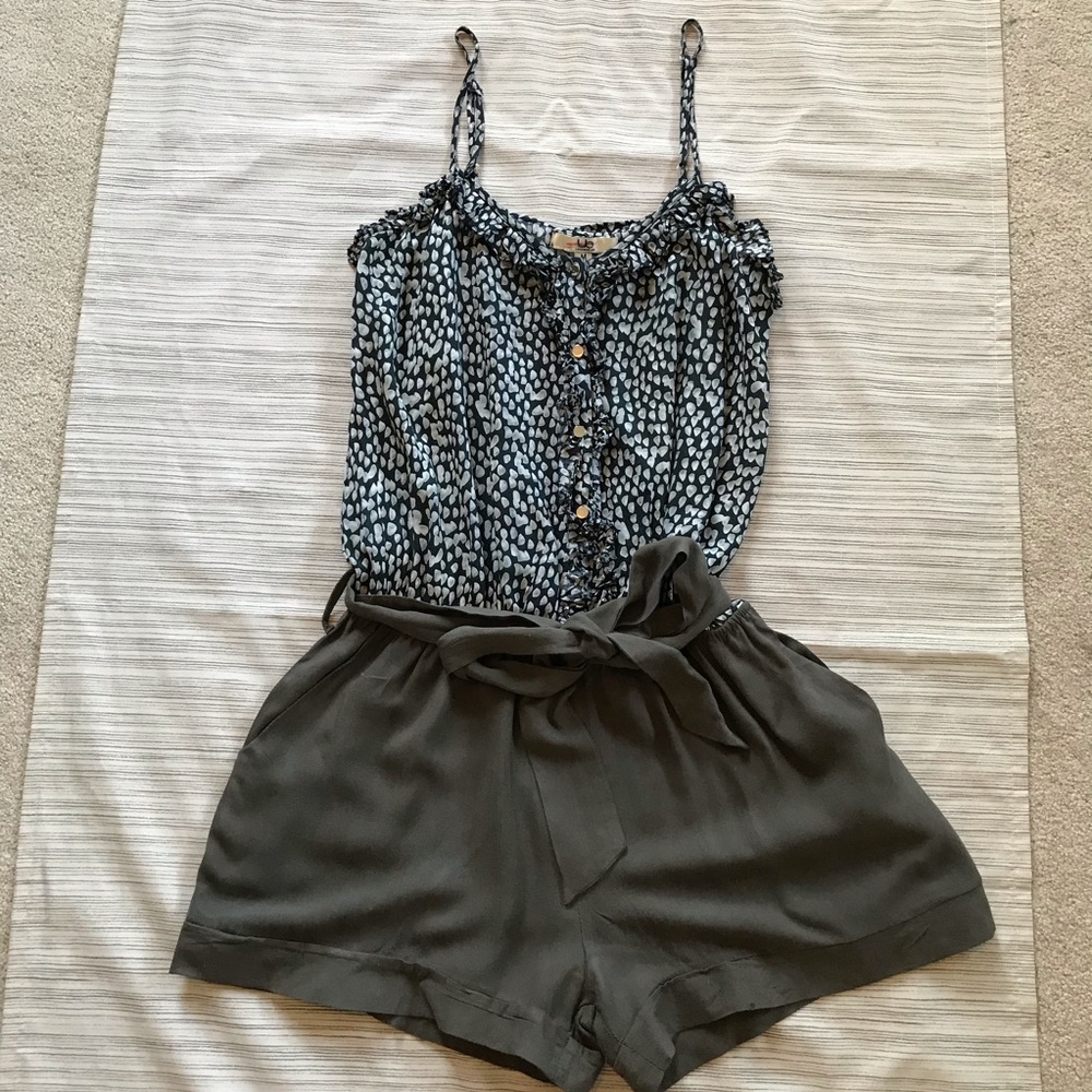 Silky Romper With Tie
